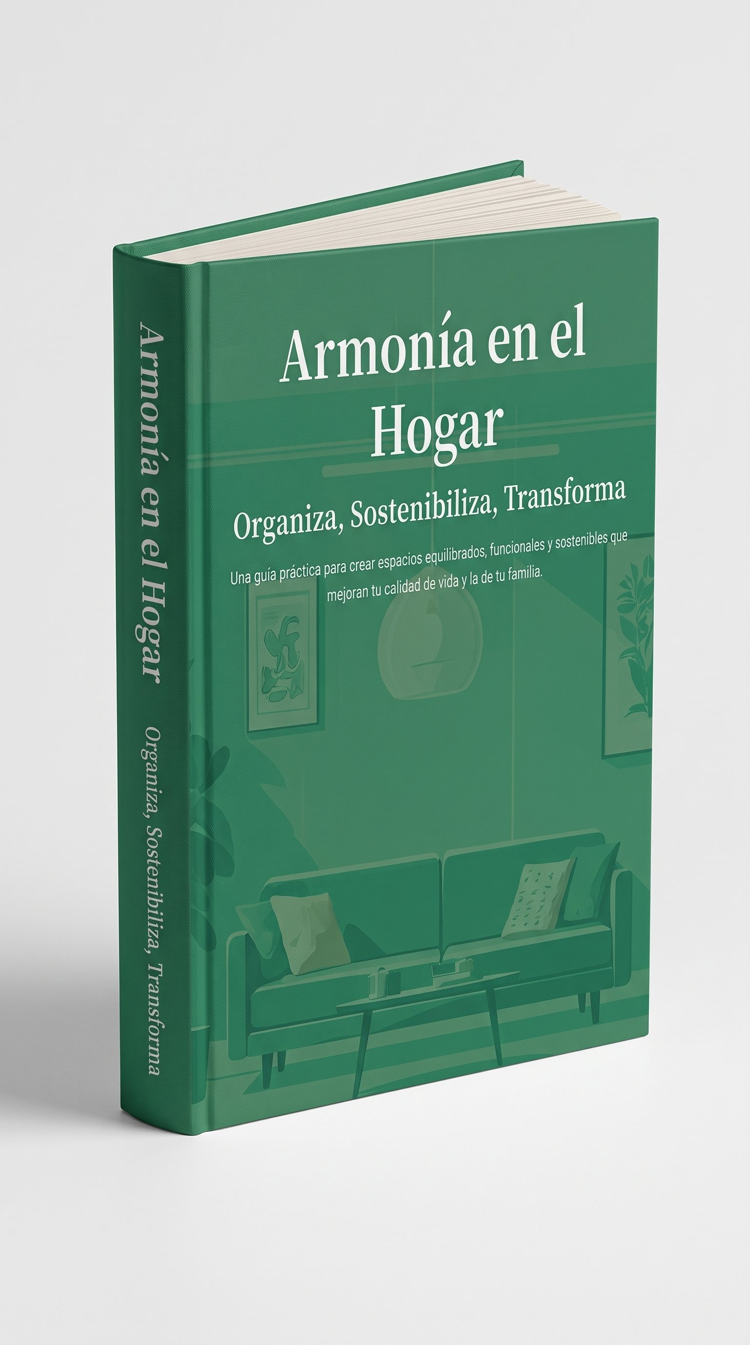 Mockup 3D de la guía Armonía en el Hogar